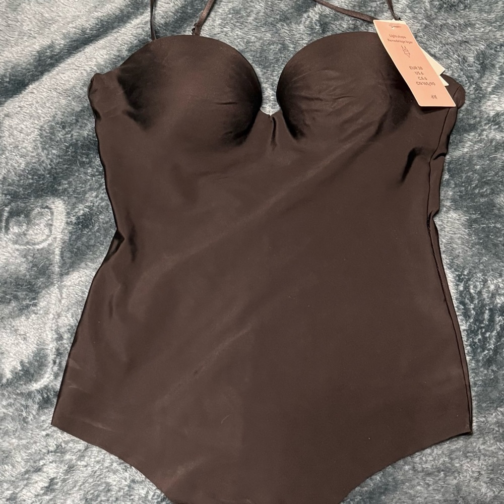 Black Strapless Bodysuit